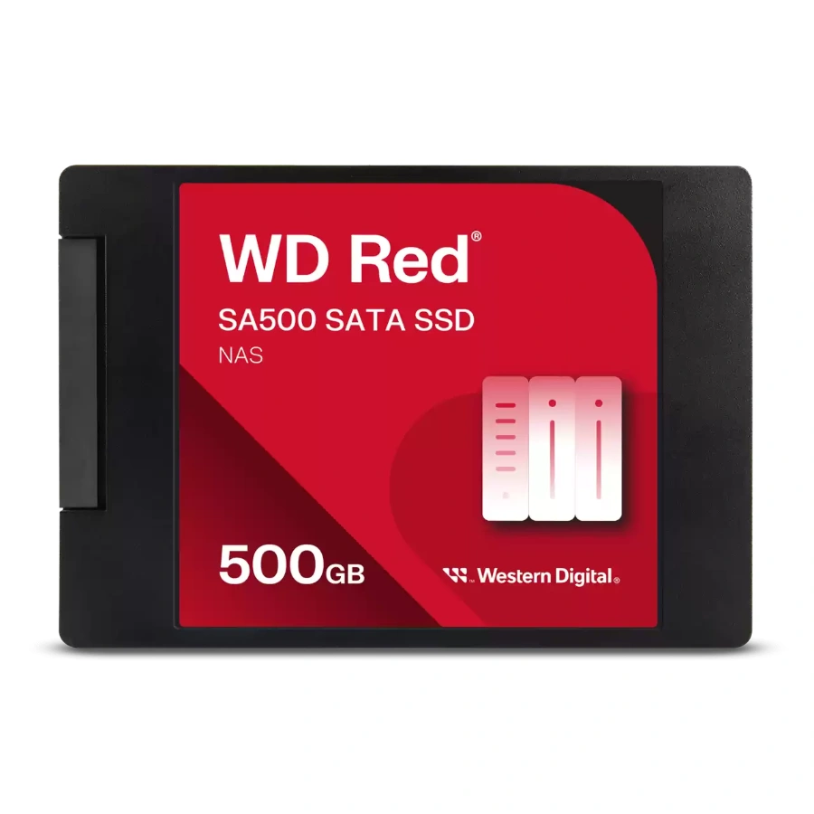 1 Unidad De Estado Solido SSD WESTERN DIGITAL RED SA500 NAS / 500GB / 2.5" / SATA 3.0 / 6 GB/s / Lectura 560 MB/s, Escritura 530 MB/s / Para NAS / Negro Con Rojo - Image 1