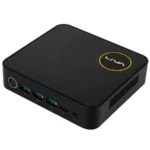 Mini PC ECS LIVA Z / Intel Celeron N3350 1.1 GHz / 4GB RAM LPDDR3 / 64GB EMMC / X1 HDMI, X3 USB-A 3.1, X1 USB-C, X2 RJ45, X1 3.5 MM / NO INCLUYE SISTEMA OPERATIVO / Negro