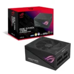 Fuente De Poder ASUS ROG STRIX AURA 750W GOLD AURA EDITION / 750W / 80 Plus Gold / Full Modular / ATX 24 Pin / Cpu 4+4 / Pci-E 16 / Sata / Molex / Compatible Con Asus Aura Sync / Negro