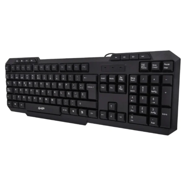 Teclado GHIA GTA50 / Alámbrico / Conexión USB / Cable 1.5 M / 104 Teclas / Español / Teclas Multimedia / Negro - Image 2
