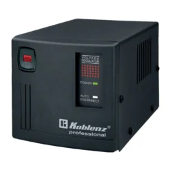 Regulador De Voltaje KOBLENZ ER-2550, 2500VA - 2000W, Entrada 90-145V, Salida 120V, 6 Contactos, Color Negro