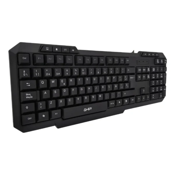Teclado GHIA GTA50 / Alámbrico / Conexión USB / Cable 1.5 M / 104 Teclas / Español / Teclas Multimedia / Negro - Image 3