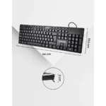 Kit De Teclado Y Mouse TECHZONE TZACCBA01 / Membrana / Alámbrico / USB / Cable 1.31m / 1000DPI / 3 Botones / Español / Negro - Imagen 3