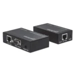 Extensor De Video MANHATTAN 177344 / VGA-VGA / 1080p / Audio / CAT5/CAT5e/CAT6 / Hasta 300 Metros / Negro - Image 3