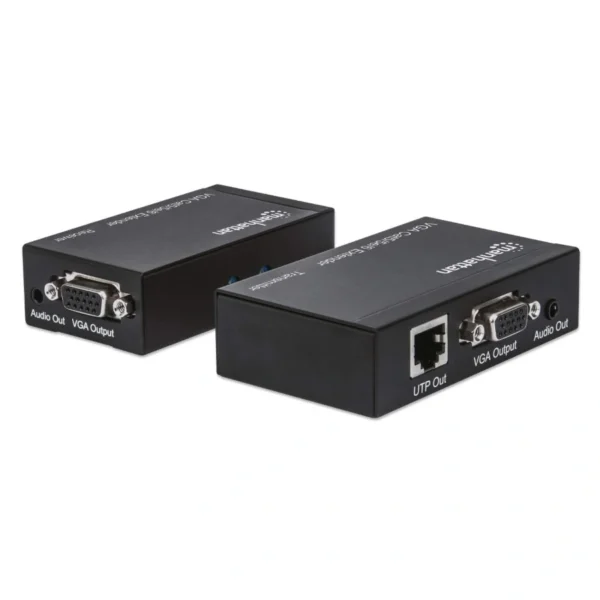 Extensor De Video MANHATTAN 177344 / VGA-VGA / 1080p / Audio / CAT5/CAT5e/CAT6 / Hasta 300 Metros / Negro - Image 4
