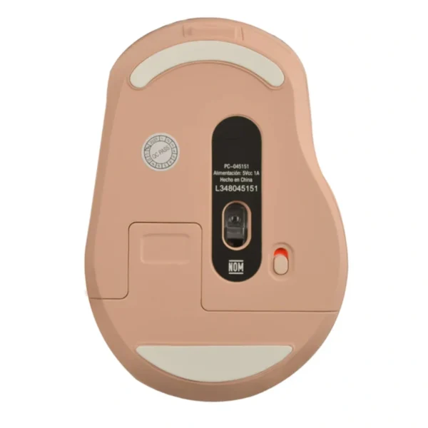 Mouse PERFECT CHOICE CLIX / Inalámbrico / Ergonómico / USB / USB-C / Recargable / 1600 DPI / 6 Botones / Sensor Óptico / Crema - Image 4