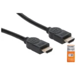 Cable HDMI MANHATTAN 355346 / De Alta Velocidad / 4K A 60Hz / Macho A Macho / Blindado / 1.8M / Color Negro - Image 2