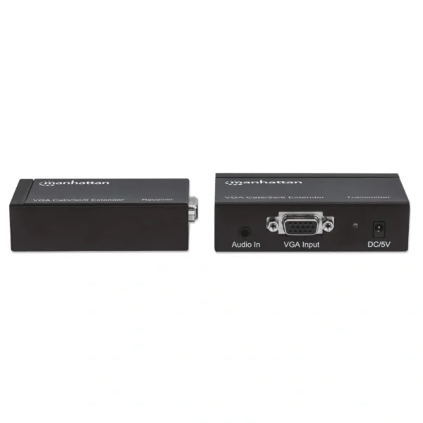 Extensor De Video MANHATTAN 177344 / VGA-VGA / 1080p / Audio / CAT5/CAT5e/CAT6 / Hasta 300 Metros / Negro - Image 5