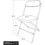 Paquete de 10 Sillas MODAMOB VC001-10 / Paquete De 10 Sillas / 47X45X82 CM / Tubo 19 MM / Metálica / 120kg / Negro - Image 3