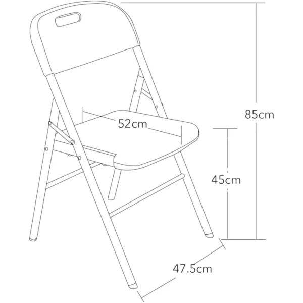Silla MODAMOB ZL-D52 / 52X47X85 CM / Tubo 25 MM / Metálica / 120kg / Blanco - Image 7