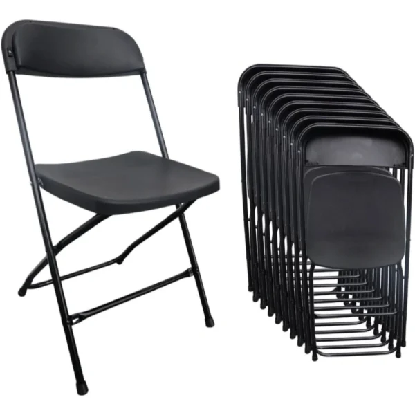 Paquete de 10 Sillas MODAMOB VC001-10 / Paquete De 10 Sillas / 47X45X82 CM / Tubo 19 MM / Metálica / 120kg / Negro - Image 1