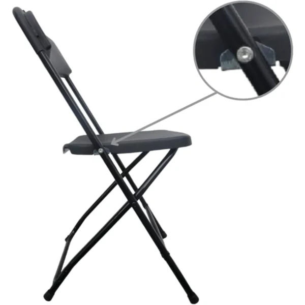 Paquete de 10 Sillas MODAMOB VC001-10 / Paquete De 10 Sillas / 47X45X82 CM / Tubo 19 MM / Metálica / 120kg / Negro - Image 2