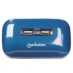Hub USB MANHATTAN 161039 / 7 Puertos USB-A / Múltiples Transacciones / Cable USB-A 21 Cm / Color Azul - Image 3