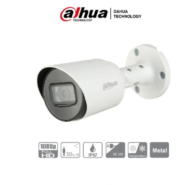 Cámara De Vigilancia DAHUA Tipo Bala / 2Mp / Full HD / Lente 2.8mm, 3.6mm, 6mm / Ir De 30Mts / Para Exterior IP67 / Blanco - Image 1