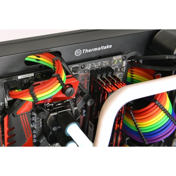 Cable De Corriente Para Fuente De Poder THERMALTAKE TMOD AC-049-CNONAN-A1 / 30 CM / ATX 24-Pin, X2 PCI-E 8-Pin, X2 EPS 4-Pin, PCI-E 6-Pin / Macho / Arco-Iris - Image 10