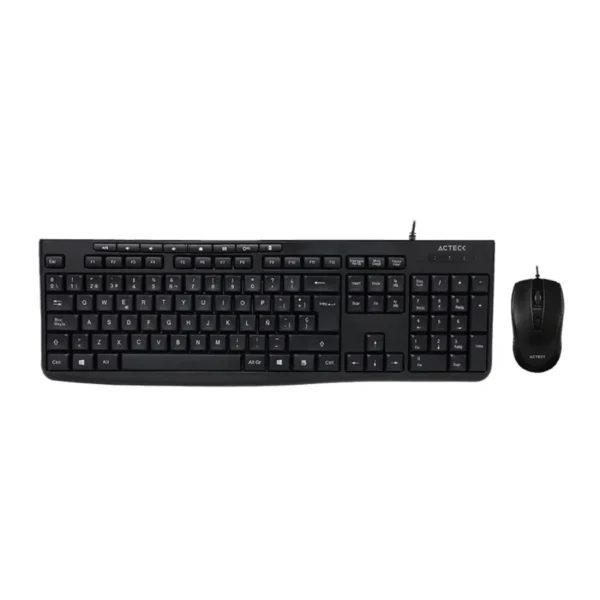 Kit De Teclado Y Mouse ACTECK Creator Prime MK455 / Membrana / Alámbrico / USB / Cable 1.5m / 1600DPI Ajustables / 3 Botones / Español / Negro - Image 1