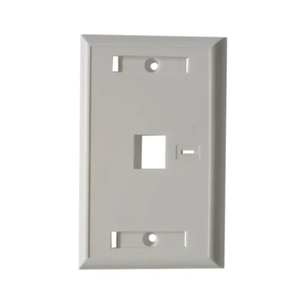 Placa De Pared 1 Puerto RJ-45 XCASE / 6.8x11.3x0.6cm / Blanco - Image 1