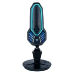 Micrófono Gaming GAMER FACTOR MCG800 / RGB / Alámbrico / USB Tipo C / Incluye Base / Alta Sensibilidad / Negro