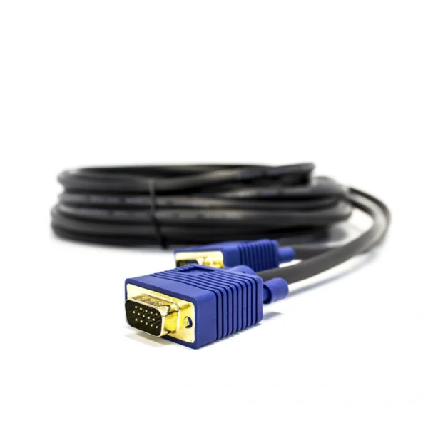 Cable Para Monitor O Proyector VORAGO CAB-205 / VGA / Macho A Macho / 10m / Punta Color Azul - Image 2