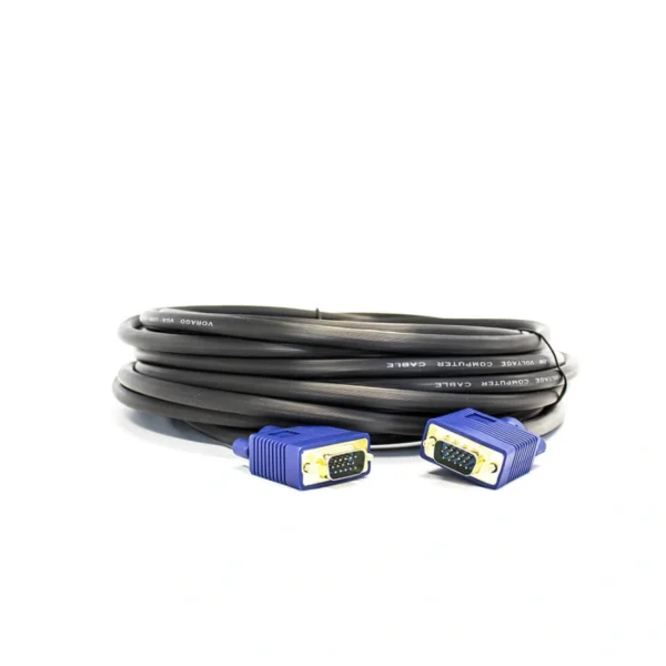Cable Para Monitor O Proyector VORAGO CAB-205 / VGA / Macho A Macho / 10m / Punta Color Azul - Image 3