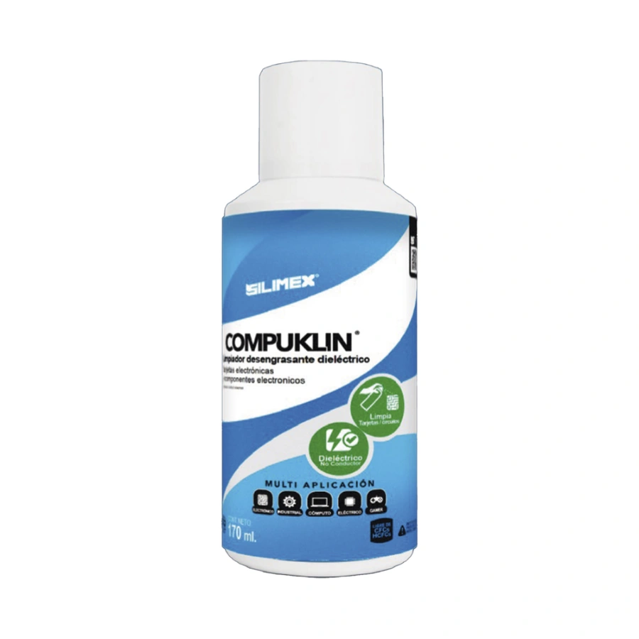 COMPUKLIN170-l Limpiador Desengrasante Dieléctrico SILIMEX Compuklin / 170Ml / Limpiador Lubricante Para Componentes Electrónicos / Insoluble - Image 1