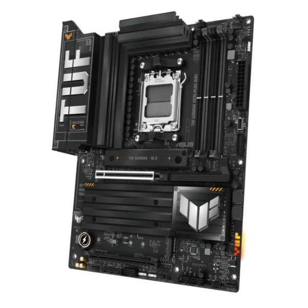 Tarjeta Madre ASUS TUF GAMING X870-PLUS WIFI / ATX / AM5 / 192GB X4 DDR5 8000Mhz / X2 SATA / X2 M.2 PCIe 5.0 x4, X2 M.2 PCIe 4.0 x4 / X1 HDMI, X7 USB-A 2.0, X2 USB-C, X1 RJ45, X5 3.5MM / Bios Flashback / Wi-Fi 7 / Asus Aura Edge Lighting / Negro - Image 4