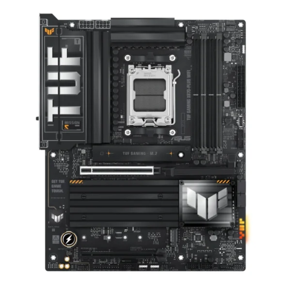 Tarjeta Madre ASUS TUF GAMING X870-PLUS WIFI / ATX / AM5 / 192GB X4 DDR5 8000Mhz / X2 SATA / X2 M.2 PCIe 5.0 x4, X2 M.2 PCIe 4.0 x4 / X1 HDMI, X7 USB-A 2.0, X2 USB-C, X1 RJ45, X5 3.5MM / Bios Flashback / Wi-Fi 7 / Asus Aura Edge Lighting / Negro - Image 2