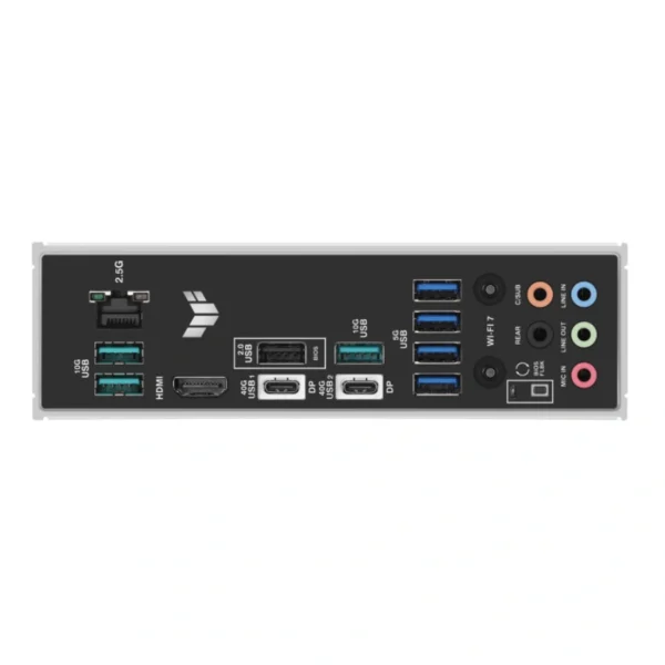 Tarjeta Madre ASUS TUF GAMING X870-PLUS WIFI / ATX / AM5 / 192GB X4 DDR5 8000Mhz / X2 SATA / X2 M.2 PCIe 5.0 x4, X2 M.2 PCIe 4.0 x4 / X1 HDMI, X7 USB-A 2.0, X2 USB-C, X1 RJ45, X5 3.5MM / Bios Flashback / Wi-Fi 7 / Asus Aura Edge Lighting / Negro - Image 6