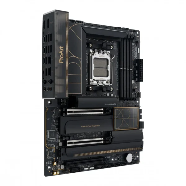 Tarjeta Madre ASUS PROART X870E-CREATOR WIFI / ATX / AM5 / 192GB X4 DDR5 8000Mhz / X4 SATA / X2 M.2 PCIe 5.0 x4, X2 M.2 PCIe 4.0 x4 / X1 HDMI, X1 DisplayPort, X7 USB-A 2.0, X3 USB-C, X2 RJ45, X3 3.5MM / Bios Flashback / Wi-Fi 7 / Negro - Image 4