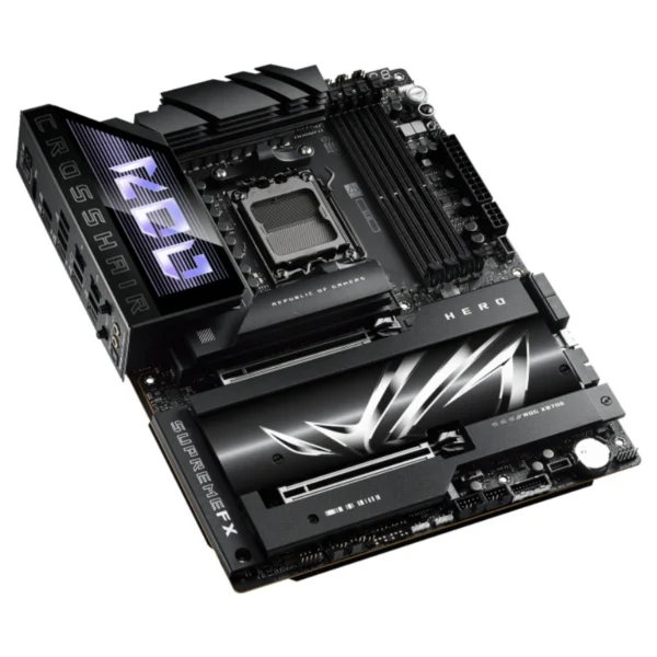 Tarjeta Madre ASUS ROG CROSSHAIR X870E HERO / AM5 / 192GB X4 DDR5 8000Mhz AMD EXPO / Sata / HDMI, Ethernet, VGA, DP / X2 USB4, X6 USB Tipo A, X2 USB-C / M.2 PCIe 5.0 / ATX - Image 3