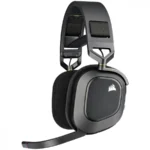 Diadema CORSAIR HS80 RGB / Inalámbrico / 20Hz-40kHz / PC, MAC, Playstation / Receptor Inalámbrico USB / Hasta 20 Horas / Carbón