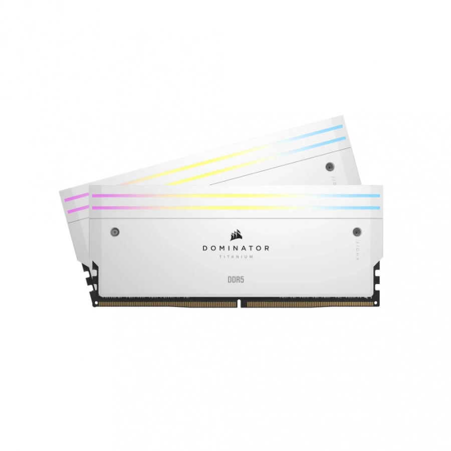 CP-CORSAIR-CMP48GX5M2B7000C36W-eac55b Kit De Memoria RAM CORSAIR DOMINATOR® TITANIUM RGB / 48GB 2X24GB / DDR5 7000MHz / CL36 / 1.1V / DIMM / Color Blanco - Image 1