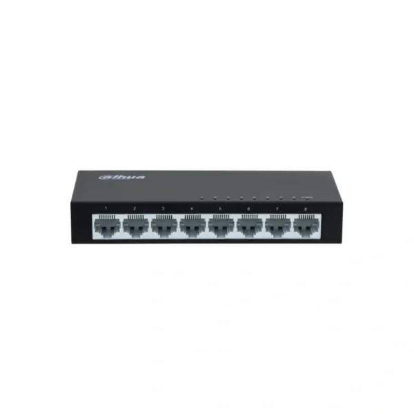 Switch DAHUA DH-PFS3008-8ET-V2 / Para Escritorio / 8 Puertos Fast Ethernet 10/100 Mbps / 16Gbit/s / Velocidad De Reenvió De Paquetes 1.1904 Mbps / Negro - Image 3