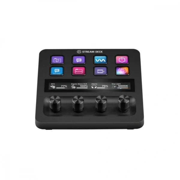 Teclado Para Streaming ELGATO STREAM DECK+ / USB-A 2.0/USB-C / 8 Teclas LCD Configurables + 4 Codificadores 360° Pulsables + Panel LCD Táctil 106X12MM / Altura Ajustable / Negro - Image 1