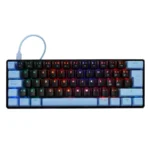 Teclado Mecánico GAME FACTOR RGB KBG560 / Alámbrico / Anti-Ghosting / USB / Switch Gateron Azul / 1.5M / 61 Teclas / Español / Negro-Azul