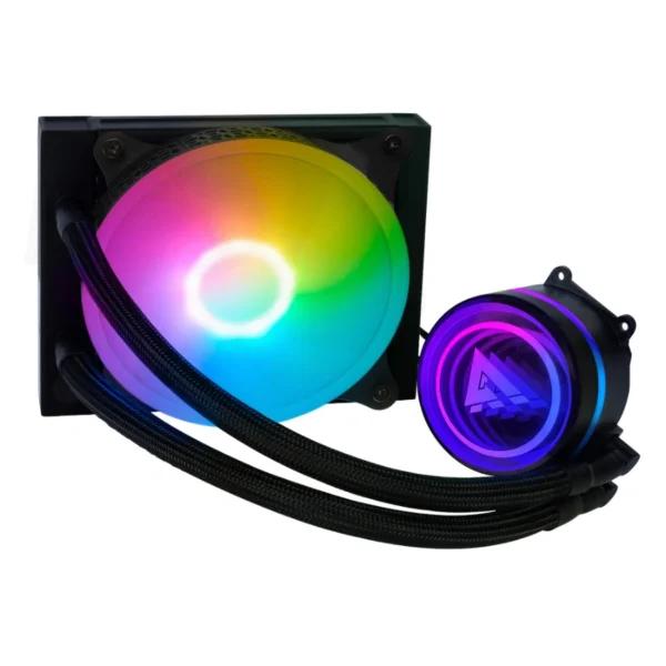 Sistema De Enfriamiento Liquido GAME FACTOR LQG501 / ARGB / 1 Ventilador 120MM / Intel, AMD / 2550 RPM / 70CFM / 18.9dBA / Negro - Image 1