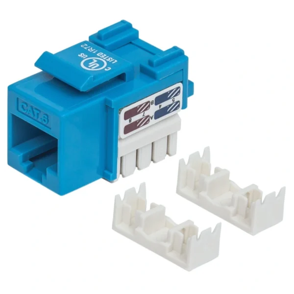 Jack INTELLINET 210737 / Cat 6 / De Impacto Keystone / 22-26 AWG / Azul - Image 1