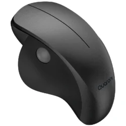 Mouse QUARONI MICON1 / Inalámbrico / Ergonómico / Receptor USB / Desplazamiento Sobre Pelota / 1200 DPI / 2 Botones / Sensor Óptico / Negro
