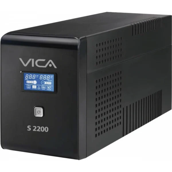 No Break VICA S2200 / 2200VA / 1200W / 10 Contactos* / Breaker térmico / RJ-45, RJ-45 / Pantalla LCD / Color Negro - Image 2