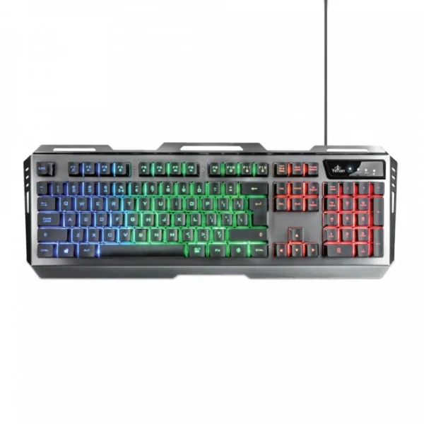 Kit De Teclado Y Mouse Gamer YEYIAN PHOENIX SERIE 3000 / Membrana / Alámbrico / USB / Cable 1.8m / 3200DPI Ajustables / 6 Botones / LED / Ingles / Negro-Plata - Image 3