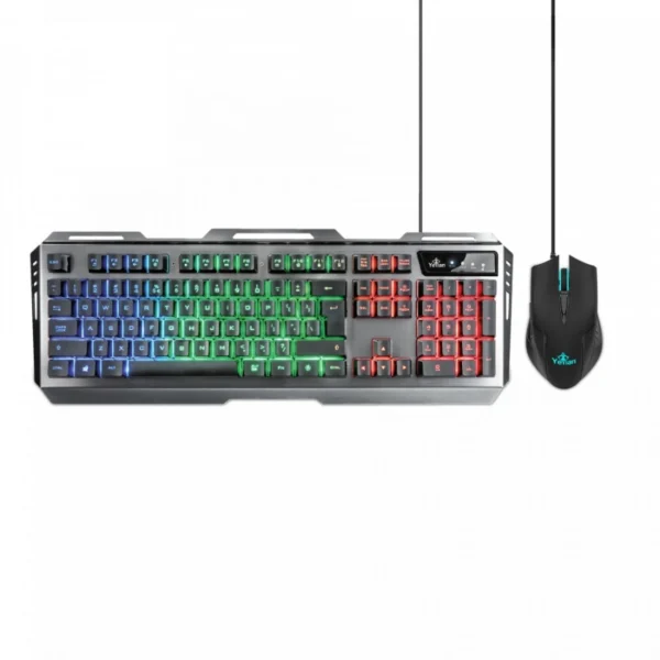 Kit De Teclado Y Mouse Gamer YEYIAN PHOENIX SERIE 3000 / Membrana / Alámbrico / USB / Cable 1.8m / 3200DPI Ajustables / 6 Botones / LED / Ingles / Negro-Plata - Image 1