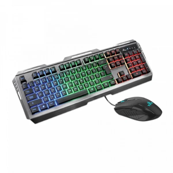 Kit De Teclado Y Mouse Gamer YEYIAN PHOENIX SERIE 3000 / Membrana / Alámbrico / USB / Cable 1.8m / 3200DPI Ajustables / 6 Botones / LED / Ingles / Negro-Plata - Image 2