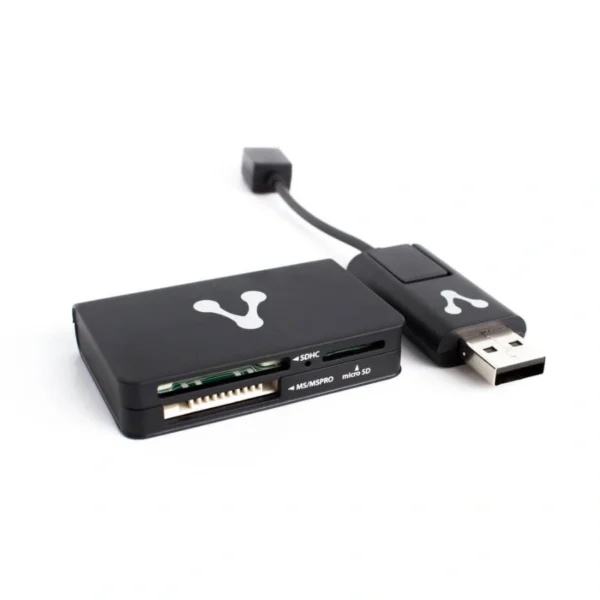 Lector De Memorias VORAGO CR-300 / Cable USB a Micro USB / 56 x 35 x 11mm / Soporta SD, SD HC, SD XC, MS PRO / Card Reader 300 - Image 1