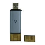 Lector De Memorias VORAGO CR-350 / USB 3.0, USB Tipo C / Lector SD, Micro SD, MMC, RS-MMC / Color Gris - Image 2