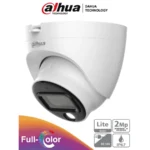 Cámara De Vigilancia DAHUA De Globo Ocular / 2Mp / Full Color / Micrófono Integrado / Lente De 2.8mm, 3.6mm / Ir De Luz 20Mts / CVI / CVBS / AHD / TVI / Para Exterior IP67 / Blanco