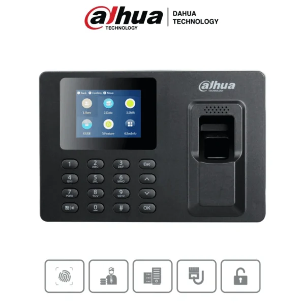 Control De Acceso Y Asistencia DAHUA DHI-ASA1222E-S / 2000 Huellas, 1000 Usuarios, 100000 Registros / Pantalla LCD 2.4" / Color Negro - Image 1