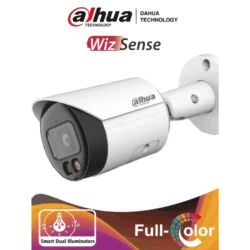 Cámara De Vigilancia DAHUA DH-IPC-HFW2249S-S-IL / 2Mp / 1920X1080 Pixeles / IR 30Mts / Full Color / Micrófono / Para Exterior E Interior / IP 67 / SD Hasta 256 GB / Blanco