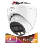 Cámara De Vigilancia DAHUA De Globo Ocular / 2Mp / Full Color / Micrófono Integrado / Lente De 2.8mm, 3.6mm / Ir De Luz 40Mts / Dual Iluminación / CVI / CVBS / AHD / TVI / Para Exterior IP67 / Blanco