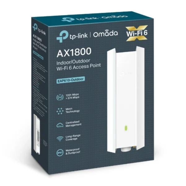 Access Point TP-LINK Mesh EAP610 / 1775Mbps / 1x Rj-45 / 2.4GHz / Antenas 2X 4 dBi, 2X 5dBi / Potencia De Transmisión Ajustable / De Exterior / Blanco - Image 4
