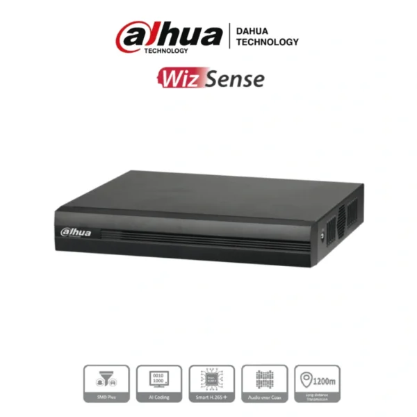 DVR DAHUA DH-XVR1B16H-I / 16 Canales, 8 Canales IP / 5 MP Lite / H.265+ / 1080p / 1 Bahía HDD Hasta 16TB / HDMI, VGA, X1 RJ45, X2 USB / Negro - Image 1